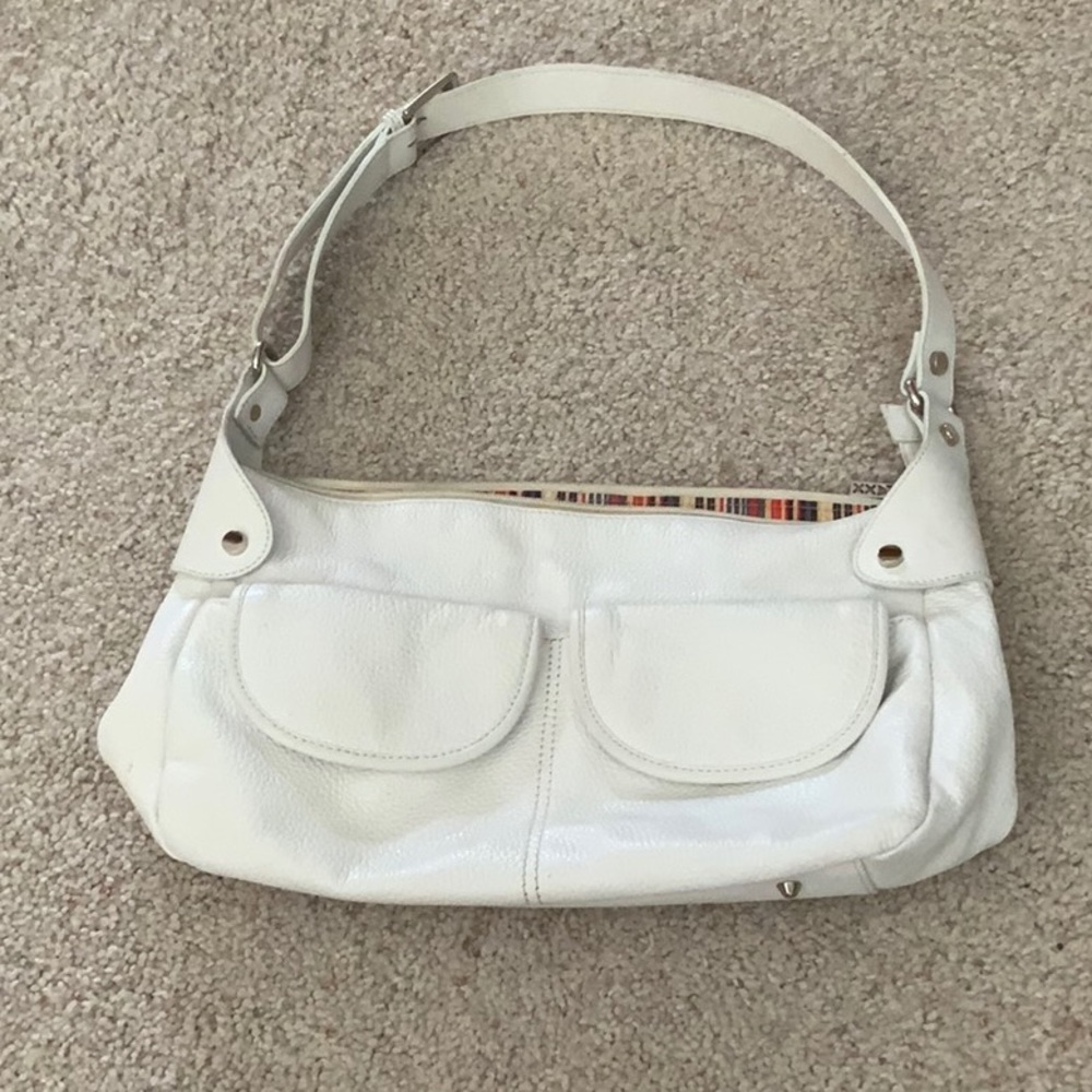 Max New York pebble leather shoulder bag